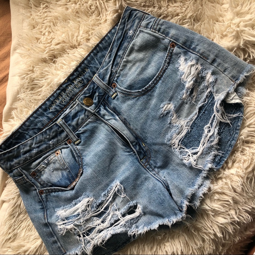 American Eagle Distressed Jean Shorts